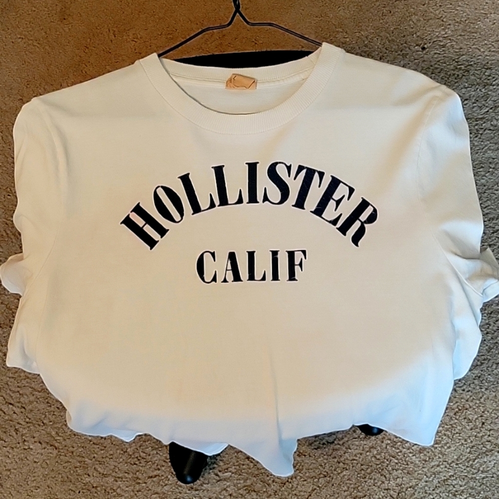 Hollister Calif Shirt. White, Size L. Sat in back of closet for years